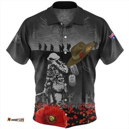 Amazing Aussie Australia Anzac Day Australian Army Memorial Hawaiian Shirt