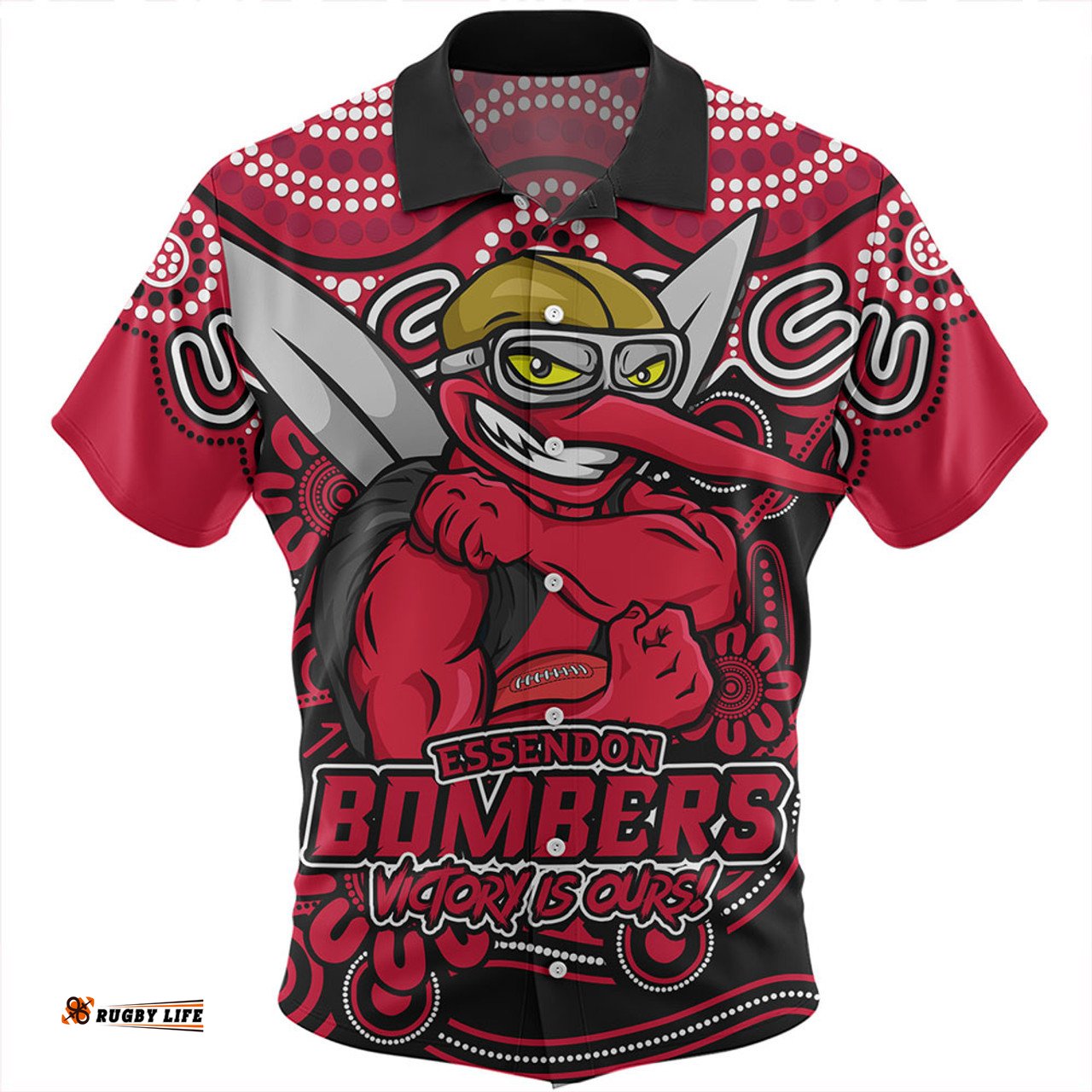 Amazing Aussie Essendon Aboriginal Inspired Tough Fan Football For Life Hawaiian Shirt