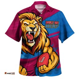 Amazing Aussie Brisbane Lions Defend The Pride Hawaiian Shirt