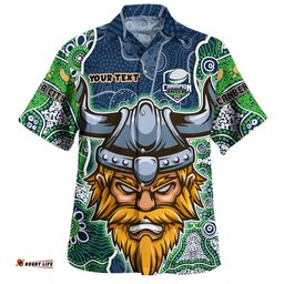 Amazing Aussie Canberra Raiders Grand Final Custom Custom Raiders Contemporary Style Of Aboriginal Painting Hawaiian Shirt