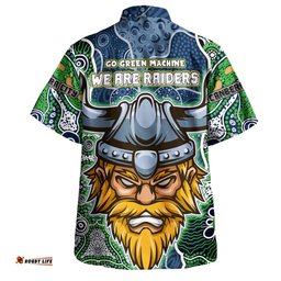 Amazing Aussie Canberra Raiders Grand Final Custom Custom Raiders Contemporary Style Of Aboriginal Painting Hawaiian Shirt