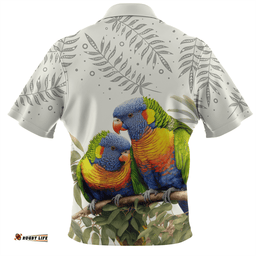 Amazing Aussie Australia Australia Rainbow Lorikeets Birds Art Inspired Hawaiian Shirt