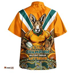 Amazing Aussie Australia Wallabies Squad A True Champion Will Fight Through Anything (Gold) Hawaiian Shirt