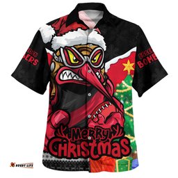 Amazing Aussie Essendon Santa Scoring Touchdown On Christmas Game Day Hawaiian Shirt