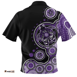 Amazing Aussie Australia Indigenous Turtle Aboriginal Dot Art Purple Hawaiian Shirt