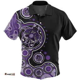 Amazing Aussie Australia Indigenous Turtle Aboriginal Dot Art Purple Hawaiian Shirt