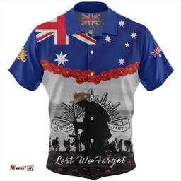 Amazing Aussie Australia Anzac Day Lest We Forget Honoring The Anzac Spirit Hawaiian Shirt