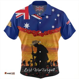 Amazing Aussie Australia Anzac Day Lest We Forget Honoring The Anzac Spirit Hawaiian Shirt