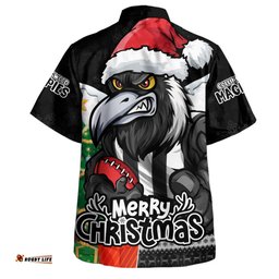 Amazing Aussie Collingwood Santa Scoring Touchdown On Christmas Game Day Hawaiian Shirt