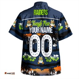 Amazing Aussie Canberra Raiders Eat Sleep Repeat With Tropical Patterns Hawaiian Shirt