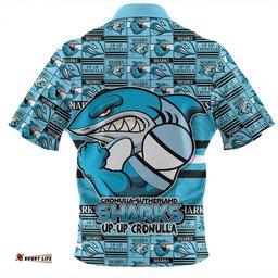 Amazing Aussie Cronulla Sutherland Sharks Champion��������s Pride Comic Style Hawaiian Shirt