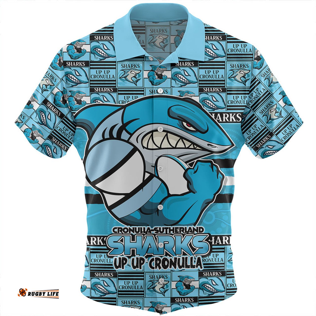 Amazing Aussie Cronulla Sutherland Sharks Champion��������s Pride Comic Style Hawaiian Shirt