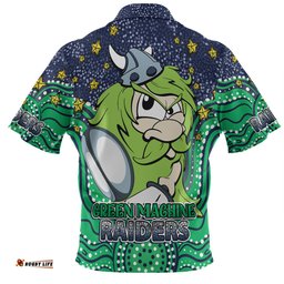 Amazing Aussie Canberra Raiders Custom Custom With Aboriginal Inspired Style Of Dot Painting Patterns  Hawaiian Shirt