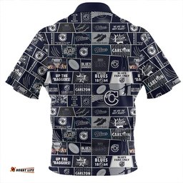 Amazing Aussie Carlton Legacy Of The Pride Comic Style Hawaiian Shirt