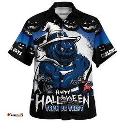 Amazing Aussie Geelong Cats Dark Pumpkin Halloween Spirit Hawaiian Shirt