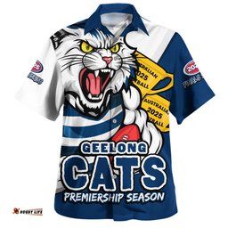 Amazing Aussie Geelong Cats Australian Football Finals Premiership Spirit Hawaiian Shirt
