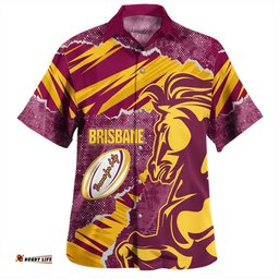 Amazing Aussie Brisbane Broncos Theme Song Hawaiian Shirt