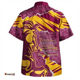 Amazing Aussie Brisbane Broncos Theme Song Hawaiian Shirt