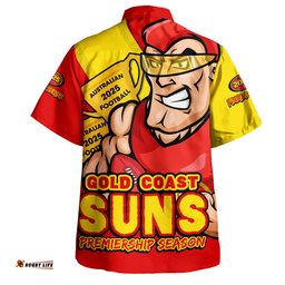Amazing Aussie Gold Coast SUNS Australian Football Finals Premiership Spirit Hawaiian Shirt