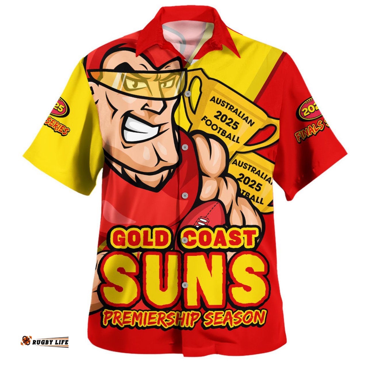 Amazing Aussie Gold Coast SUNS Australian Football Finals Premiership Spirit Hawaiian Shirt