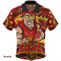 Amazing Aussie Gold Coast SUNS Blazing Spirit Of Victory Hawaiian Shirt