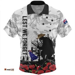 Amazing Aussie Australia Fallen But Not Forgotten Remembrance Day Tribute Hawaiian Shirt