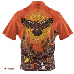Amazing Aussie Australia Indigenous Flying Eagle With Aboriginal Dot Art Hawaiian Shirt