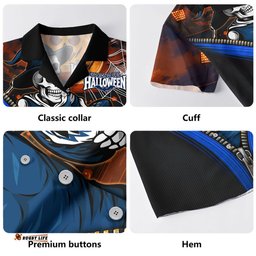 Amazing Aussie Carlton Halloween Night Reaper Zipper Hawaiian Shirt