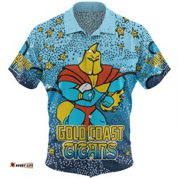 Amazing Aussie Gold Coast Titans Custom Team With Dot And Star Patterns For Tough Fan Hawaiian Shirt