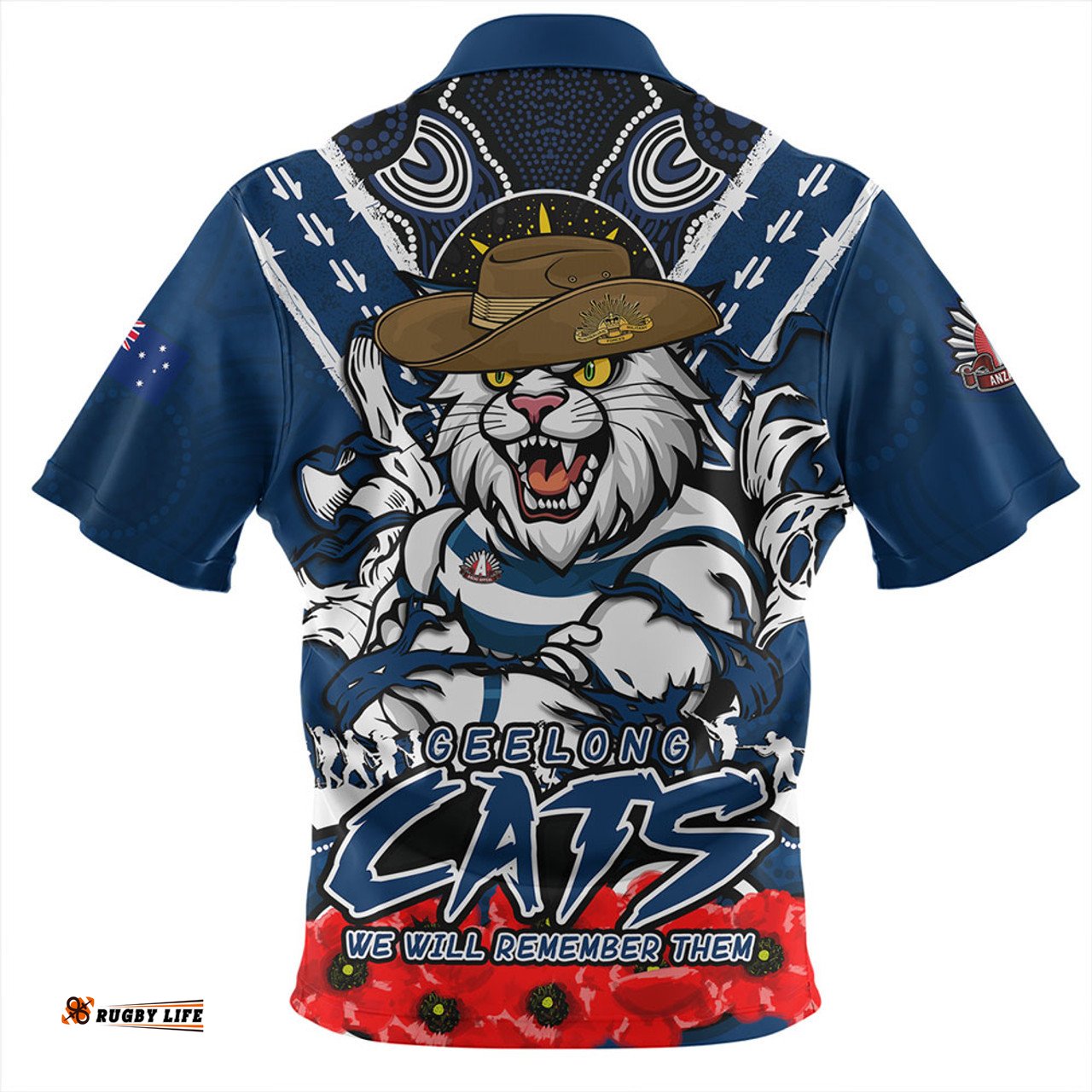 Amazing Aussie Geelong Cats Ripped Legacy Of The Game The ANZAC Spirit Lives On Hawaiian Shirt