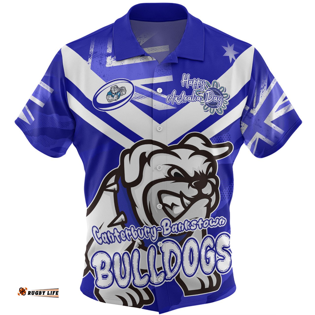 Amazing Aussie Canterbury Bankstown Bulldogs Happy Australia Day We Are One And Free Hawaiian Shirt