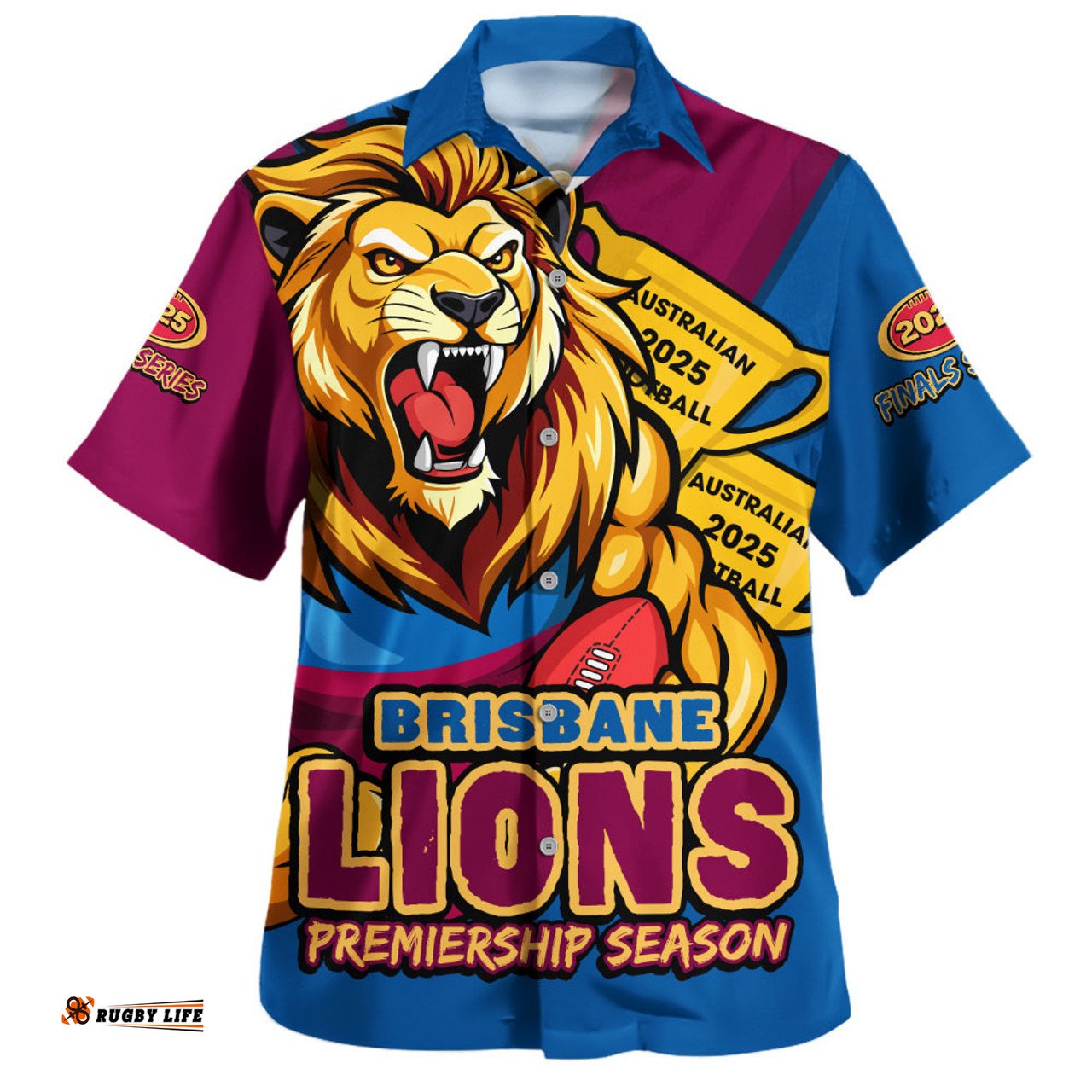 Amazing Aussie Brisbane Lions Australian Football Finals Premiership Spirit Hawaiian Shirt