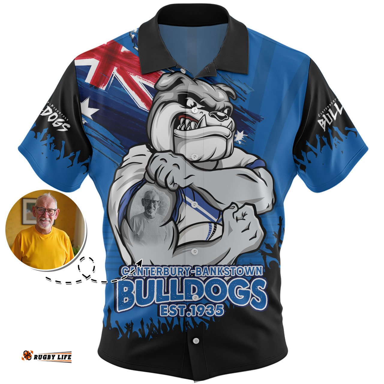 Amazing Aussie Canterbury Bankstown Bulldogs Heart Of A Fighter Tough And Fearless Hawaiian Shirt