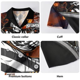 Amazing Aussie Collingwood Halloween Night Reaper Zipper Hawaiian Shirt