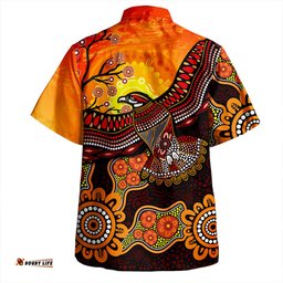 Amazing Aussie Australia Eagle Aboriginal Dot Painting Traditional Hawaiian Shirt