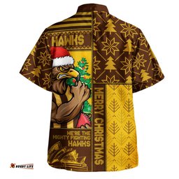 Amazing Aussie Hawthorn Merry Christmas Knit Style Festive Spirit Hawaiian Shirt