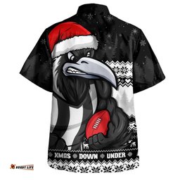 Amazing Aussie Collingwood Merry Christmas Down Under Footy Power Style Hawaiian Shirt