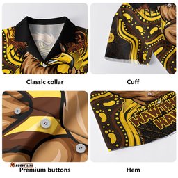 Amazing Aussie Hawthorn Spirit Warriors Of The Game Hawaiian Shirt