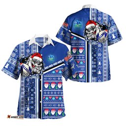 Amazing Aussie Australia Canterbury Bankstown Scratch Canterbury Bankstown Christmas With Snowflakes Ho Ho Ho Hawaiian Shirt
