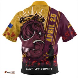 Amazing Aussie Brisbane Broncos Anzac Day Lest We Forget Strong Fighting Spirit Hawaiian Shirt
