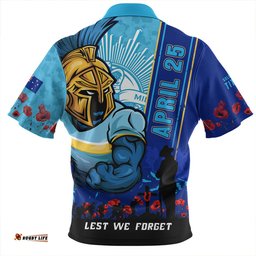 Amazing Aussie Gold Coast Titans Anzac Day Lest We Forget Strong Fighting Spirit Hawaiian Shirt
