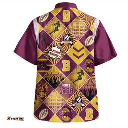 Amazing Aussie Brisbane Broncos Argyle Patterns Style Tough Fan Rugby For Life Hawaiian Shirt