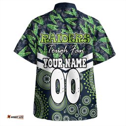 Amazing Aussie Canberra Raiders Tropical Patterns And Dot Painting Eat Sleep Rugby Repeat Hawaiian Shirt