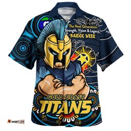 Amazing Aussie Gold Coast Titans Spirit Of NAIDOC Series Hawaiian Shirt