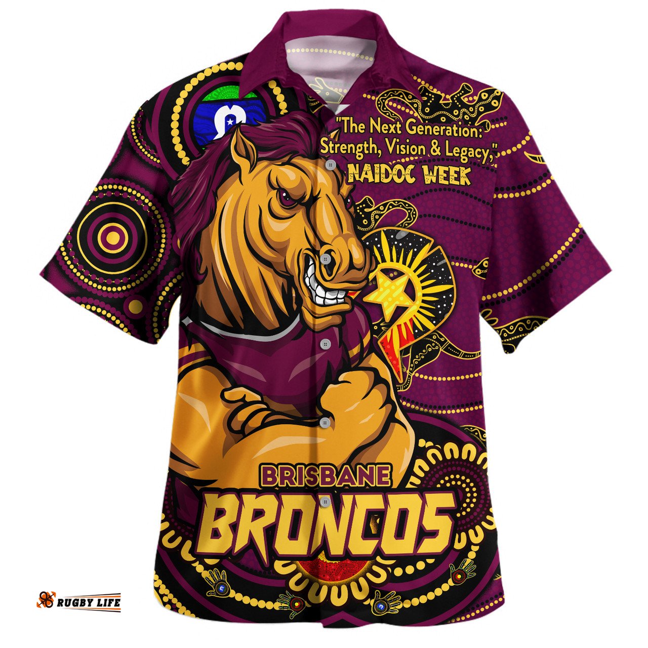 Amazing Aussie Brisbane Broncos Spirit Of NAIDOC Series Hawaiian Shirt