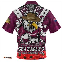 Amazing Aussie Manly Warringah Sea Eagles Ripped Legacy Of The Game The ANZAC Spirit Lives On Hawaiian Shirt