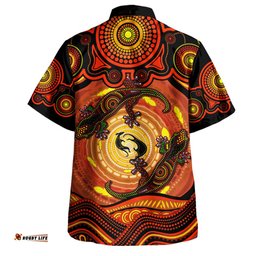Amazing Aussie Indigenous Australian Aboriginal Gecko Dreaming Spirit Circle Edition Hawaiian Shirt