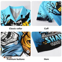 Amazing Aussie Cronulla Sutherland Sharks Dark Moon Rugby Halloween Battle Edition Hawaiian Shirt