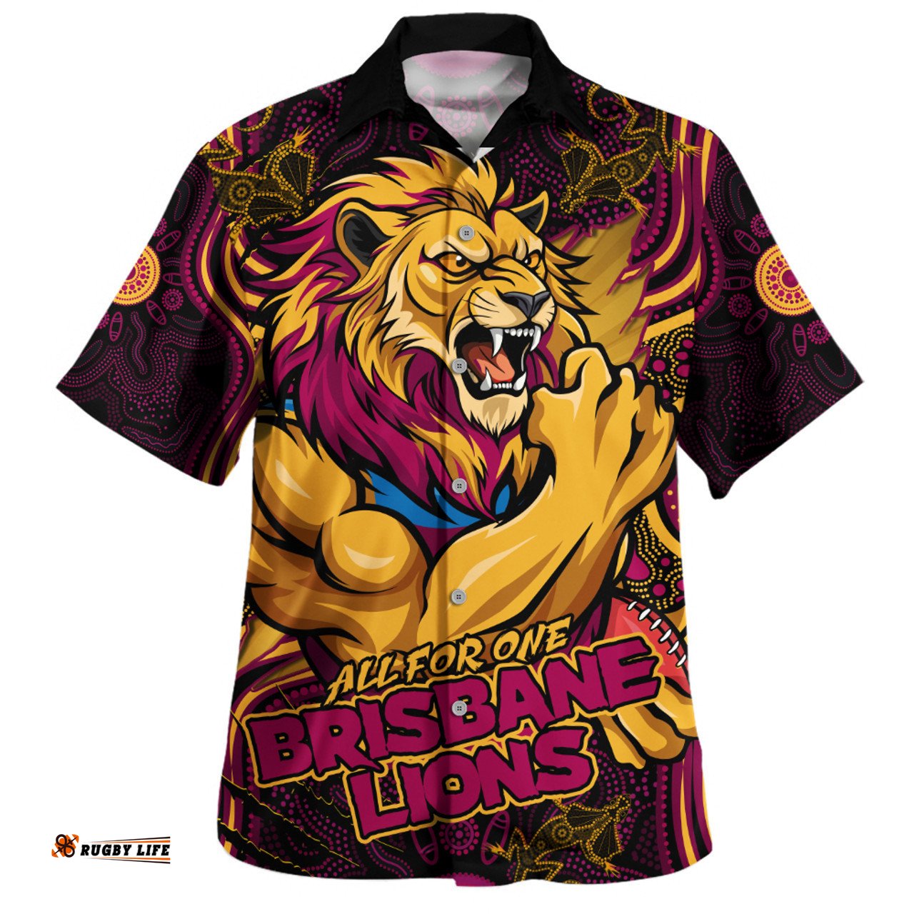 Amazing Aussie Brisbane Lions Spirit Warriors Of The Game Hawaiian Shirt