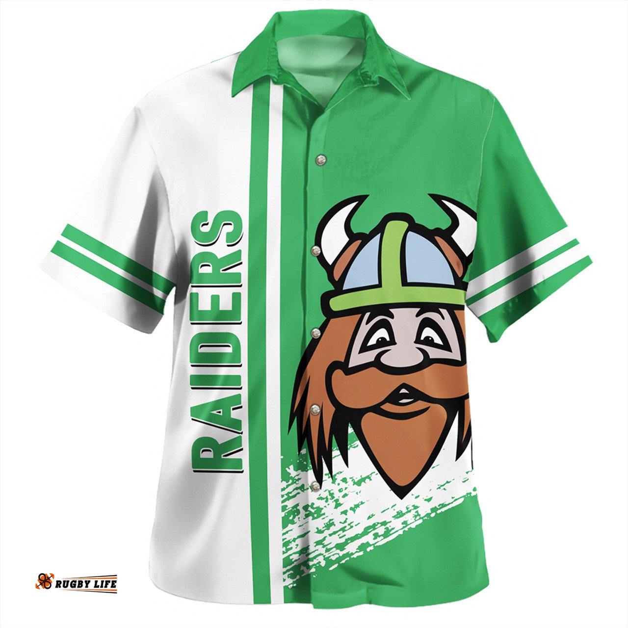 Amazing Aussie Canberra Raiders Canberra Raiders Mascot Quater Style Hawaiian Shirt